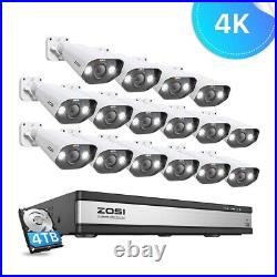 ZOSI 4K 8MP PoE CCTV IP Camera System 8CH 16CH NVR Home Security Outdoor Audio