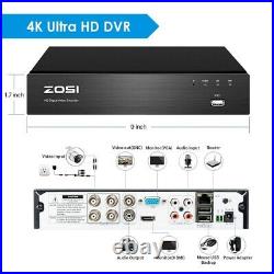 ZOSI 4K CCTV System 8MP Security Camera Night Vision Indoor Outdoor Wide Angle