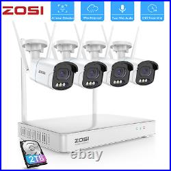 ZOSI 4MP Wireless WiFi CCTV Camera System with Audio Color Night Vision Outdoor