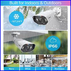 ZOSI 5MP CCTV POE Security Camera System 4K NVR Home Surveillance Outdoor H. 265+