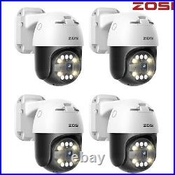 ZOSI 5MP IP PoE CCTV Security PTZ Camera 2 Way Audio Motion Tracking AI Detect