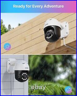 ZOSI 5MP IP PoE CCTV Security PTZ Camera 2 Way Audio Motion Tracking AI Detect