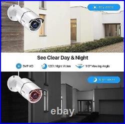 ZOSI 5MP POE CCTV System 8CH NVR 1TB HDD Smart Home Security IP Camera Outdoor