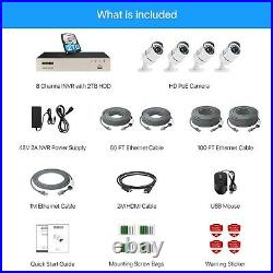 ZOSI 5MP POE CCTV System NVR Recorder Home Outdoor Security Camera Network Kit