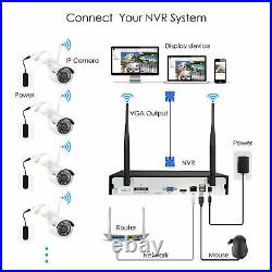 ZOSI 8CH 1080P CCTV Wireless Security Camera System WiFi IP Outdoor 2TB 1TB NVR