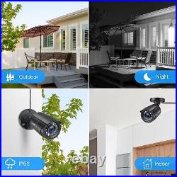 ZOSI 8CH Outdoor CCTV Camera System 5MP Lite H. 265+ 1TB DVR + 4pcs 1080P Cameras