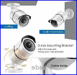 ZOSI 8MP Video DVR 4K Outdoor CCTV Camera Ultra HD IP67 Home Security System 2TB