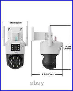 ZOSI 8MP WIFI Camera Outdoor PTZ Smart Security Wireless 4K CCTV Camera Dual Len