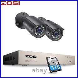 ZOSI CCTV 1080P Security Camera System Outdoor 8 Channel Surveillance DVR 1TB HD