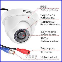 ZOSI CCTV Home Security System 16CH HDMI DVR 1080P Surveillance Camera Dome IP66