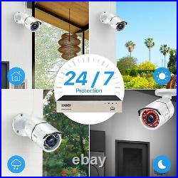 ZOSI CCTV Security Camera 5MP PoE 8CH NVR Home Outdoor System With 2T Hard Drive