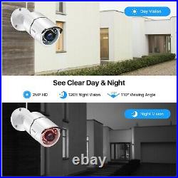 ZOSI POE CCTV System 5MP NVR 2TB HDD Smart Home Security IP Camera HDMI Outdoor