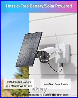 ZOSI Solar Battery Wifi Camera Wireless CCTV Camera System Outdoor ColorVu PIR