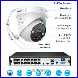 Zosi 4k Poe Cctv System 8mp Nvr Audio In MIC Camera Night Vision Security Kit 4t